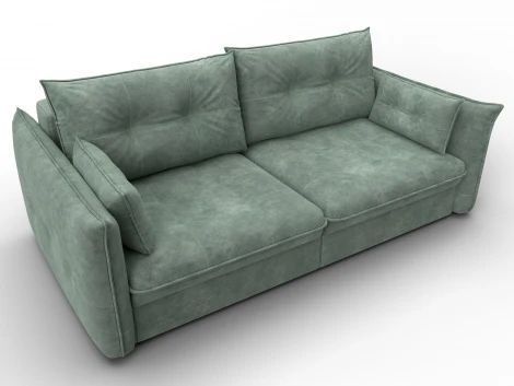 Диван прямой Лига-100 НПБ (ДСП,Фанера/Пластик/Велюр/Зеленый) Лига Диванов 133644