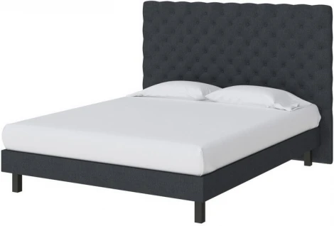 PROxSON Кровать Paris Boxspring Standart (Ткань: Рогожка Тетра Графит) 120x200