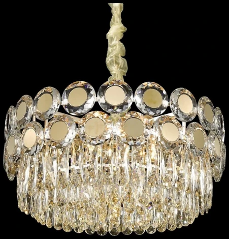 Подвесная люстра Wertmark Claudia WE134.12.303 (220V, хрусталь, на цепи, круглые)