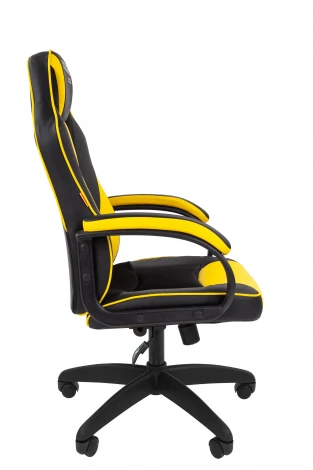 Кресло Chairman game 17 Россия экокожа черный/желтый 7213495