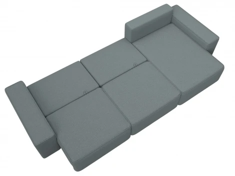 Диван угловой Лига-074 угол универсальный (ДСП/Пластик/Рогожка/Серый) Лига Диванов 129857