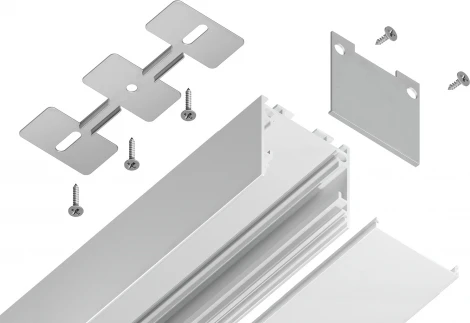 Алюминиевый профиль накладной/подвесной "Profile System" для светодиодной ленты до 23мм Ambrella Illumination GP2500WH