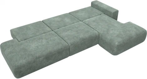 Диван угловой Лига-036 НПБ Модерн Лонг правый угол Лига Диванов (Велюр) арт.127746