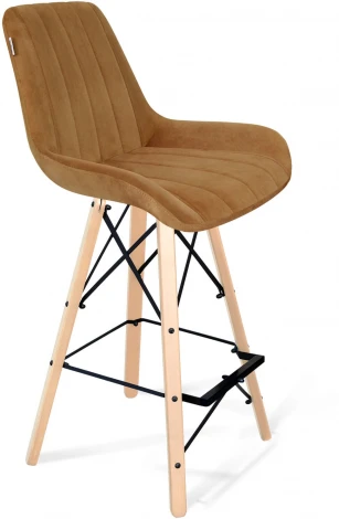 Стул барный SHT-ST37/S80 горчичный/прозрачный лак/черный Sheffilton 9827342303