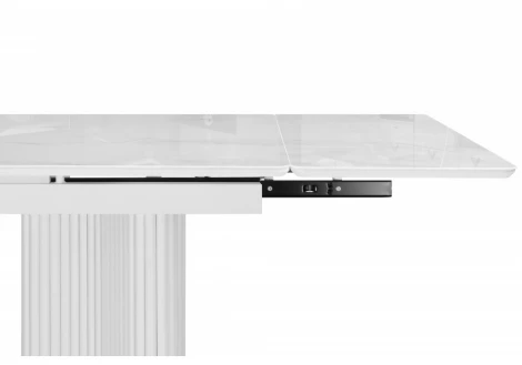 Кухонный стол Woodville Мален 240x110 белый мрамор / белый