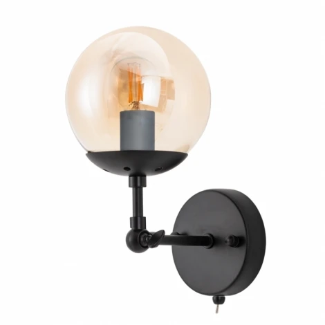 Бра Arte Lamp Bolla A1664AP-1BK (220V, выключатель, шар)