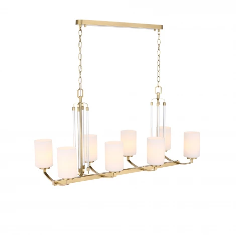 Подвесная люстра ST Luce SL1403.333.08 Опал Латунь/Прозрачный E27*8 40W