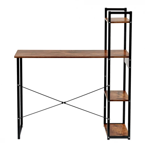 Стол письменный с полками Frame 100x45x110 см, светлое дерево, белый