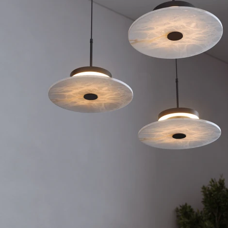 Подвесной светильник черный Eurosvet Thasos 40342 LED (220V, на проводе, круглые)