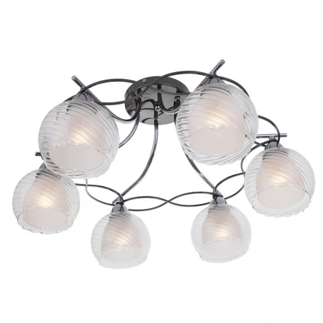 Потолочная люстра IDLamp Isabella 873/6PF-Darkchrome
