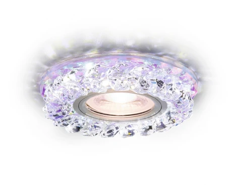 Встраиваемый точечный светильник Ambrella Декоративные Кристалл Led+mr16 S257 PR (220V)