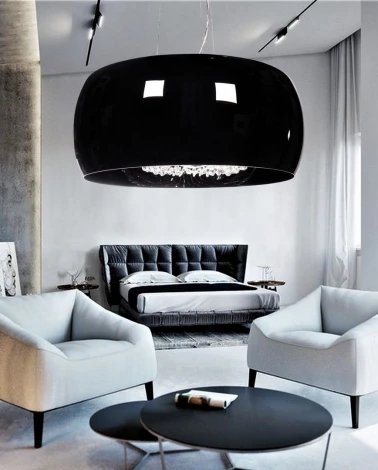 Подвесной светильник Lumina Deco Disposa LDP 7018-500 BK (220V, на тросе, круглые)