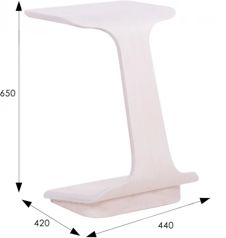 Стол журнальный приставной Неро 2 белый ясень от фабрики Mebelik