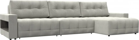 Диван угловой с полками Лига-053 НПБ Лонг Лига Диванов (Велюр) арт.128968