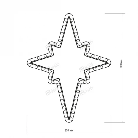 Световая фигура Ardecoled ARD-STAR 025314 (220V, снежинки, IP65)