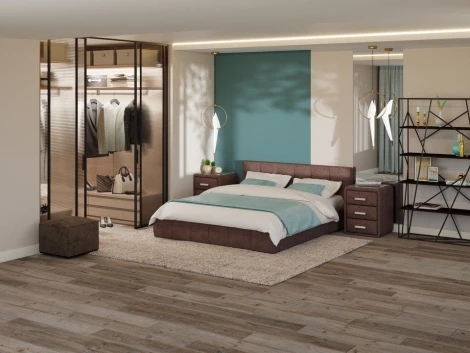 PROxSON Кровать Varna без основания (Ткань: Жаккард Tesla Брауни) 140x200