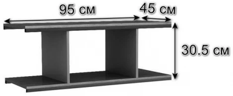 Полка для стеллажа R-Home Loft_Дуб табак