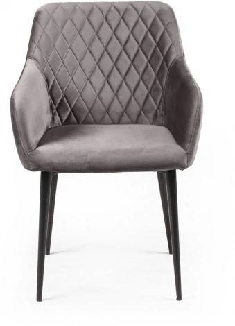 Стул Robert поворотный 90 градусов, функция возврата, антишум, бархат светло-серый 26 Top Concept арт.22057