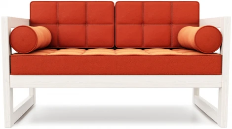 Диван Arsko прямой Сега М беленый дуб велюр оранжевый