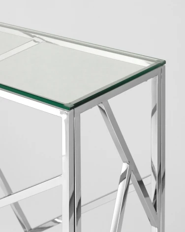 Консоль Stool Group АРТ ДЕКО 115*30 серебро УТ000001489