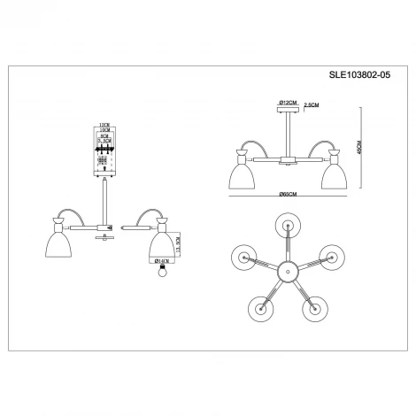 Потолочная люстра Evoluce Balcamo SLE103802-05