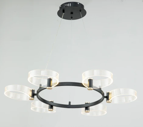 Люстра подвесная светодиодная Cloud 10227/6 LED*55W Black/Gold