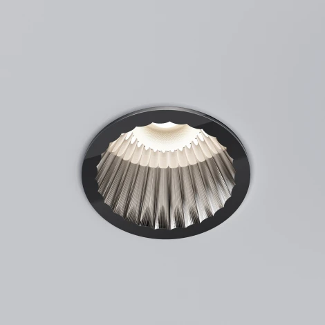 Светильник встраиваемый светодиодный IP44 Elektrostandard Arco 15274/LED 12W 4000K черный жемчуг IP44