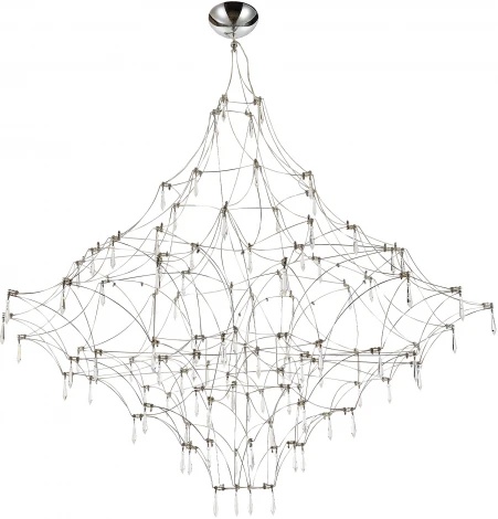 Подвесная люстра светодиодная ST Luce Gravetta SL6601.103.114 Хром/Прозрачный LED 114*0,5W 3000K (220V, на тросе)