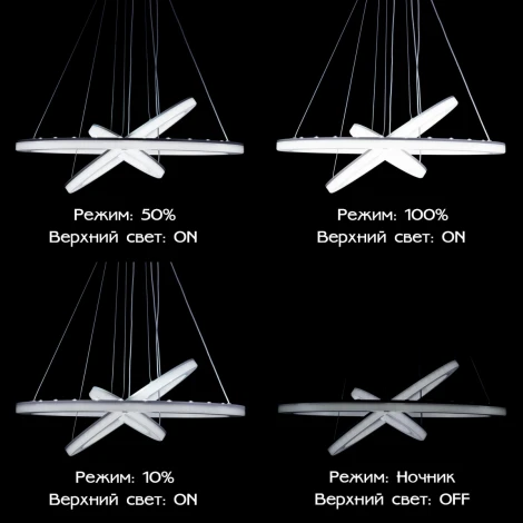 Подвесной светильник Citilux Электрон Смарт CL710A104S (LED, 220V, умный дом - Алиса, Маруся, Сири, на тросе, кольцо)