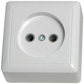 Розетка накладная без заземления (белый) Systeme Electric HIT RA10-131I-B