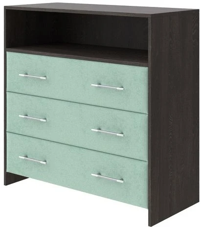 PROxSON Комод Varna (ЛДСП Кантербери+ткань Дуб Кантербери/Teddy Мятный) 90x40