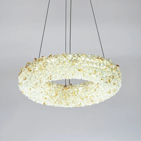 Подвесной светильник светодиодный хрустальный с регулировкой цветовой температуры Modelux MODESTYLE MS.6000.400 GD