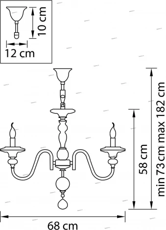 Подвесная люстра Osgona Azzurro 699064