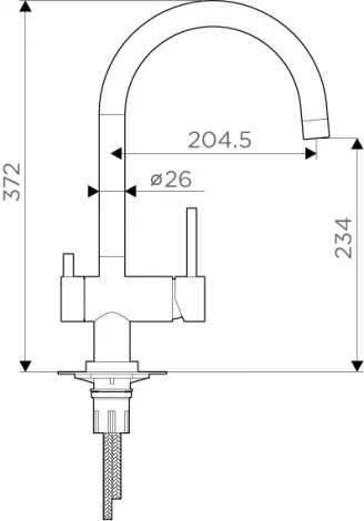 Смеситель Omoikiri Yamada BN для кухонной мойки