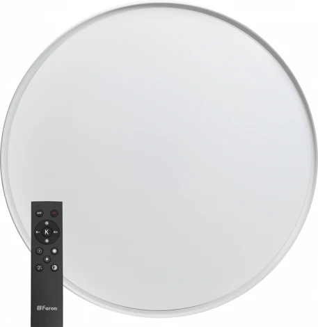 Светодиодный управляемый светильник круглый Feron AL6230 “Simple matte” 48072 80W 3000К-6500K белый (пульт управления)