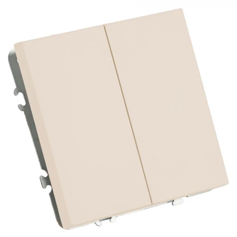 Переключатель двухклавишный (кашемир, soft touch) Stekker Эмили 49895