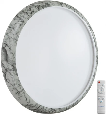 Настенно-потолочный светильник Sonex Mramo White 7638/EL COLOR SN пластик/бел. мрамор LED 70Вт 3000-6000K D510 IP43 пульт ДУ (220V, круглые)