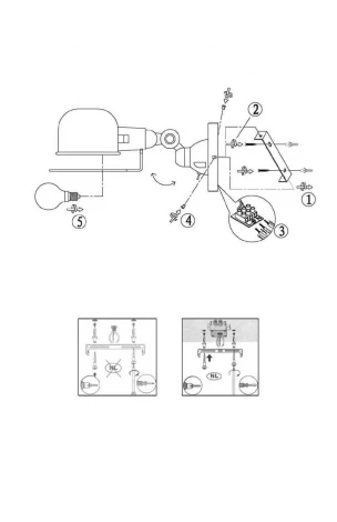 Бра Lucide Honore 45252/01/97 (220V, выключатель)