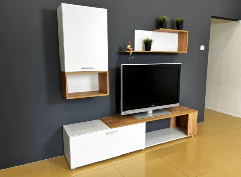 Готовая гостиная Одди (Одди белый / дуб золотой) Woodville арт.554967