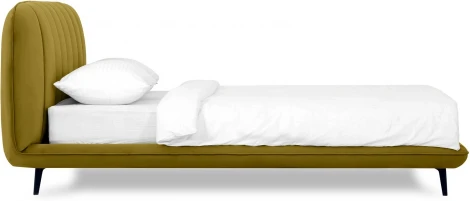 Кровать Amsterdam ОГОГО (арт.831269), (Велюр/Оливковый)