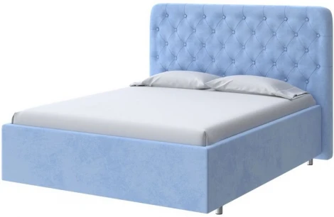 PROxSON Кровать Classic Large (Ткань: Велюр Teddy Небесно-голубой) 80x200