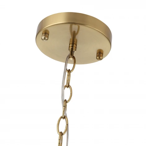 Подвесная люстра ST Luce SL1403.303.10 Опал Латунь/Прозрачный E27*10 40W