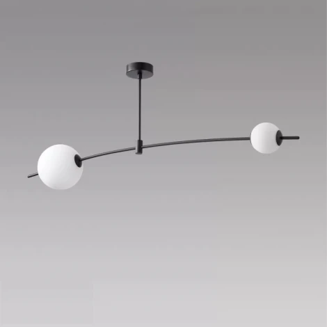 Потолочная люстра на штанге iLedex Epical 6827-2 BK+WH (220V, шарики)