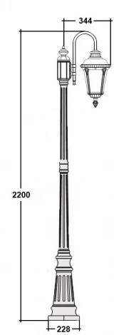 Наземный фонарь IP44 Oasis Light MUNICH 2S 79759S/10 down Gb (220V, фонарь)