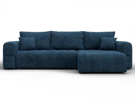 Диван угловой Лига-110 НПБ угол универсальный (ДВП,ДСП,ЛДСП,Брус,Фанера,Велюр/Синий) Лига Диванов 136526