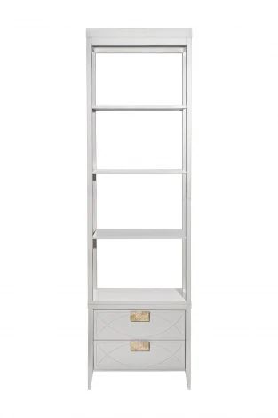 151SV-000019 Шкаф-витрина открытый узкий с тумбой прикроватной с 2-мя ящиками Garda Decor