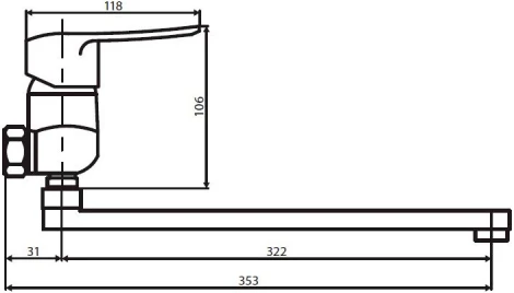 Смеситель Dorff Ultra D5095000 универсальный