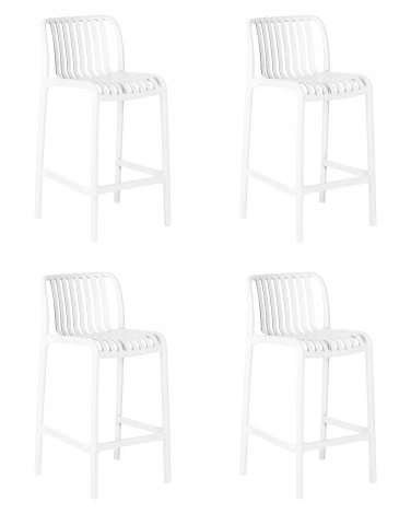 Набор 4 шт стул полубарный DOBRIN CHLOE (белый)