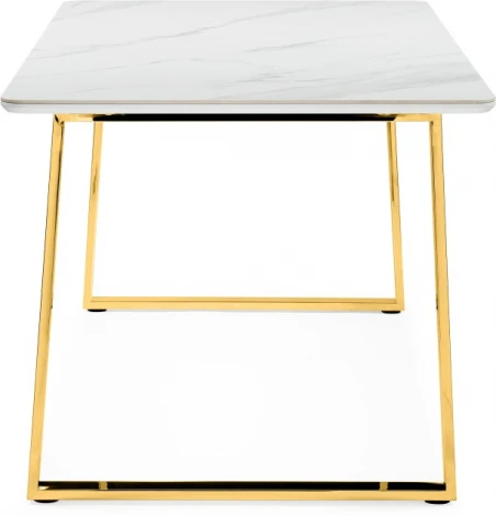 Керамический стол Селена 180 (Селена 2 180х90х77 белый мрамор / золото) Notta арт.572189