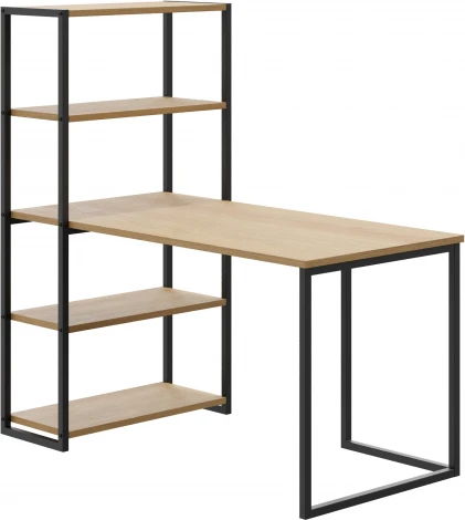 Стол письменный-стеллаж Board 1400х700 ОГОГО (арт.636281), (ЛДСП/Дуб Корбридж,Черный)